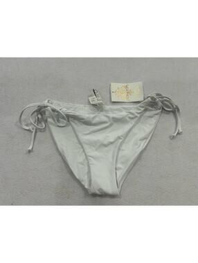 Becca by Rebecca Virtue L88720 Color Code Side Tie Bikini Swim Bottom White L